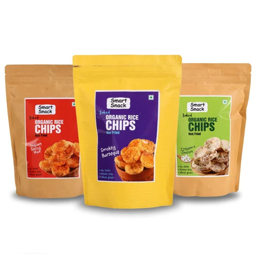 Popped organic rice chips mix combo