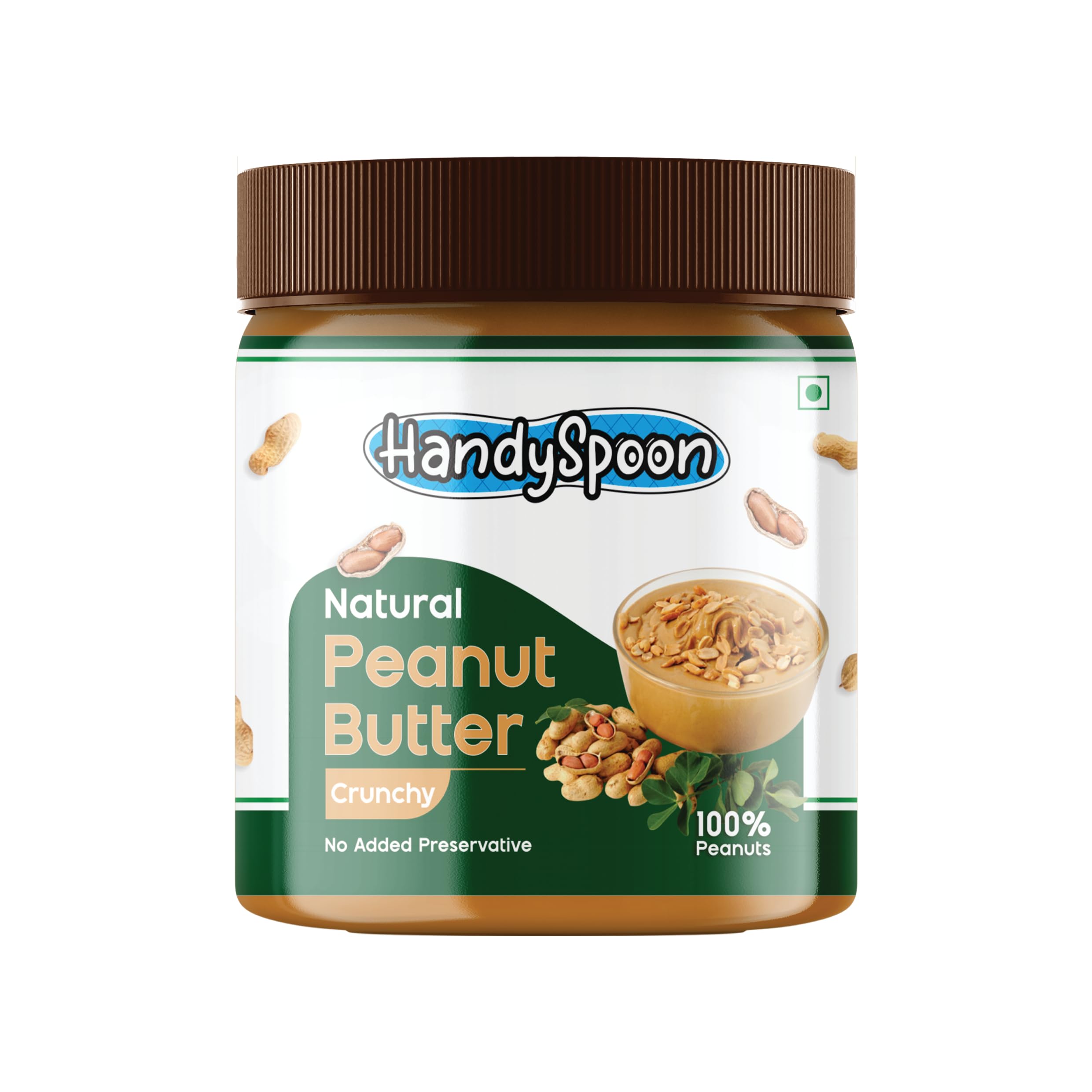 HandySpoon Natural Peanut Butter Crunchy 340 grams