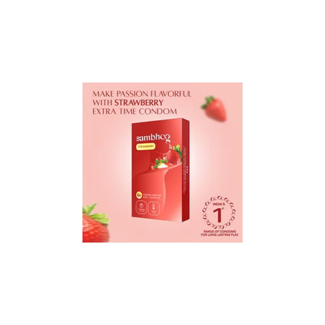 Sambhog Strawberry Extra Time Condoms