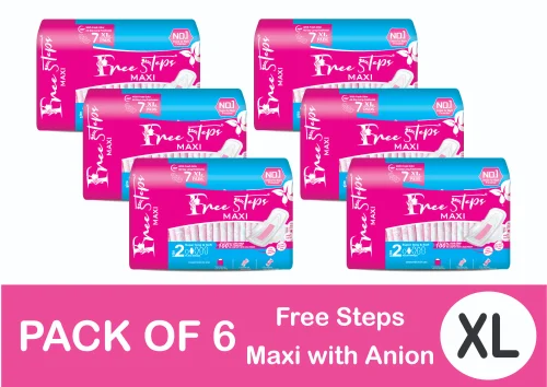 Free Steps Sanitary Pads 280 Mm Xl Size trifold