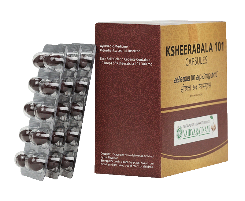 101 KSHEERABALA SOFT GEL CAPSULE 100 NOS