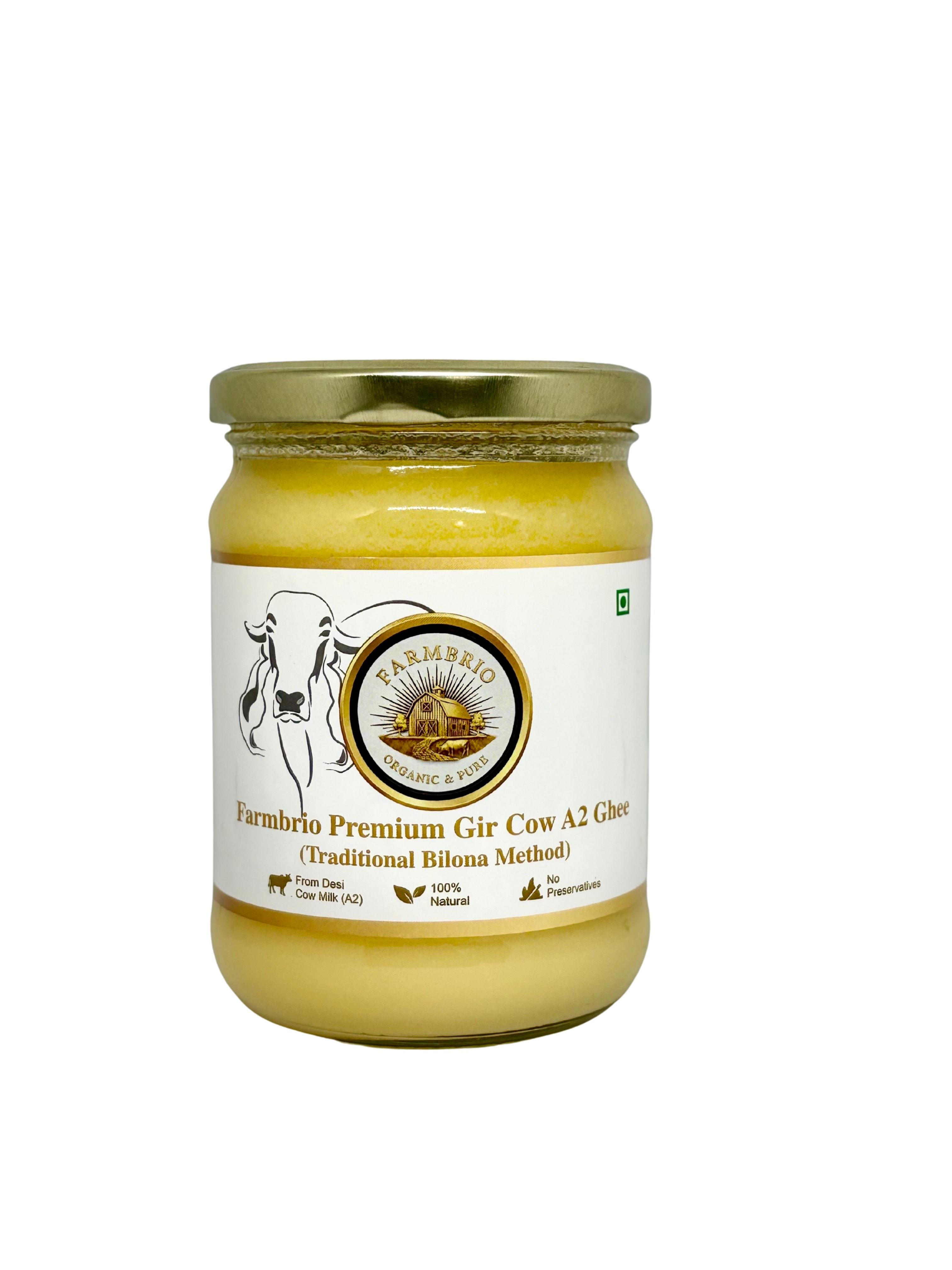 A2 Gir Cow Ghee-Traditional Bilona (Cultured) Method-500ml