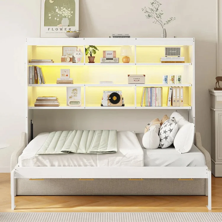 Murphy Bed With Sofa And Led Light 