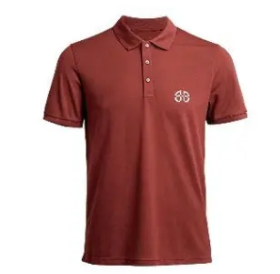 Cotton Polo Tee (220 GSM) - Brick Red