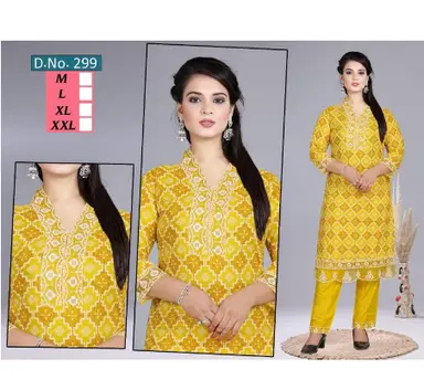 Embroidered Kurti Pant