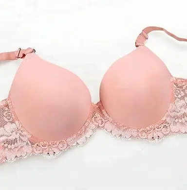 Net Padded Adjustable Stripe Bra