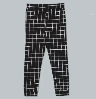 UrGear Boys&Girls Checked Black Trackpant