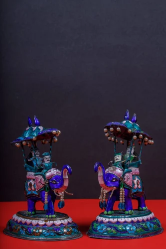 Silver Enamel Elephant