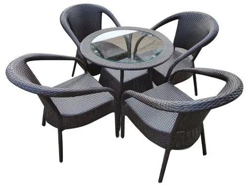 Brown Outdoor Chair Table Set