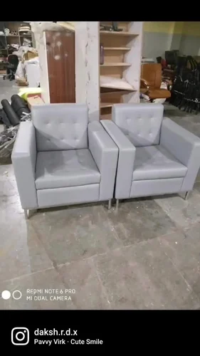 Black 2 Seater Office Sofa