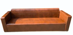 4 Seater Brown Leather Sofa