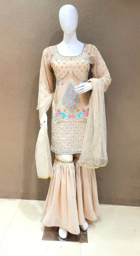 Ladies Party Wear Sharara Suit