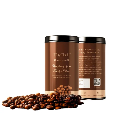 TinyGlads Chocolate Coated Coffee Raisin Almonds Chocolate Jar