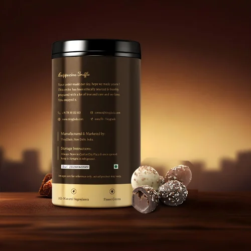 TinyGlads Cappucino Truffles Chocolate Jar
