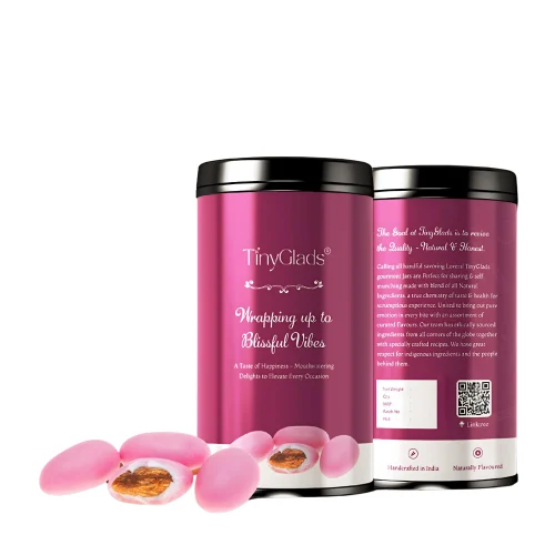 TinyGlads Chocolate Coated Rosepetal Almonds Jar