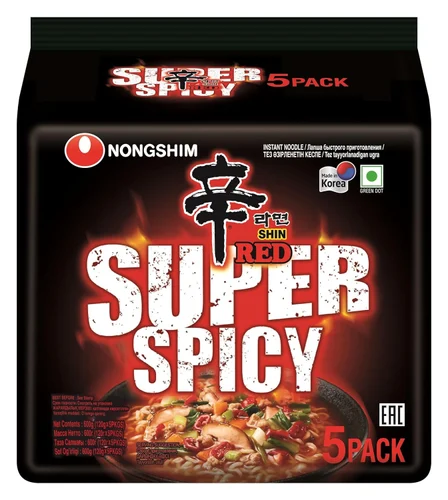Nongshin Shin Red Super Spicy Ramen Noodles