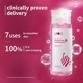 Goji Berry & 5% Glycolic Acid Exfoliating Toner for textured skin