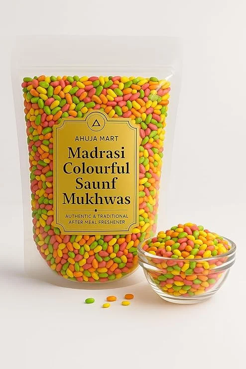 Ahuja Mart Madrasi Colourful Saunf Mukhwas 250G 