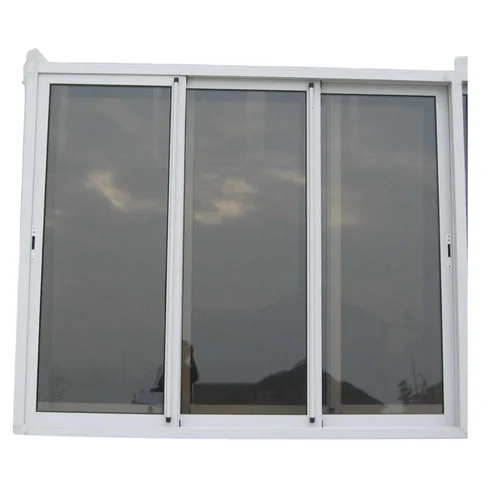 3 Track White Aluminum Sliding Window