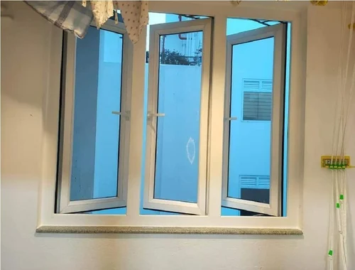 3 Track UPVC Hinged Glass Windows