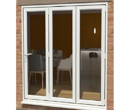 White UPVC Folding Door
