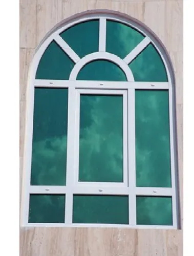 White UPVC Arched Window