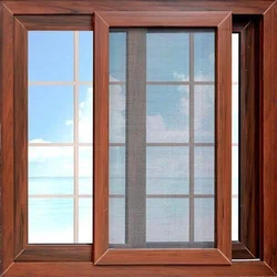 Wooden Finished UPVC Section Window